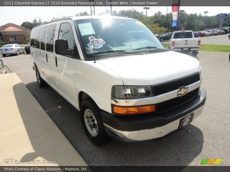 Summit White / Medium Pewter 2011 Chevrolet Express LT 3500 Extended Passenger Van