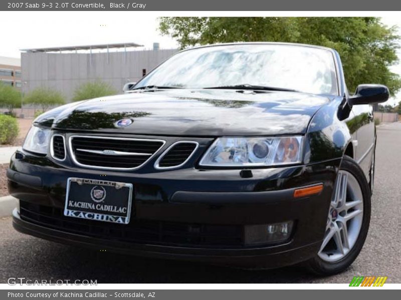 Black / Gray 2007 Saab 9-3 2.0T Convertible