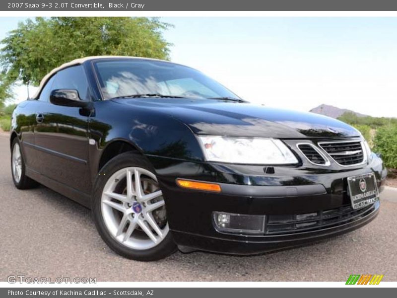 Black / Gray 2007 Saab 9-3 2.0T Convertible
