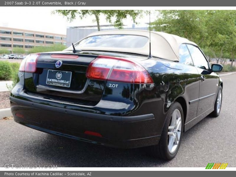 Black / Gray 2007 Saab 9-3 2.0T Convertible