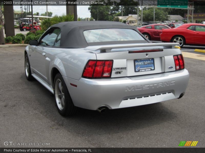 Silver Metallic / Dark Charcoal 2003 Ford Mustang GT Convertible