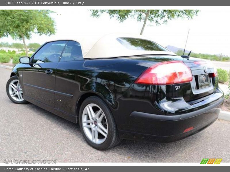 Black / Gray 2007 Saab 9-3 2.0T Convertible