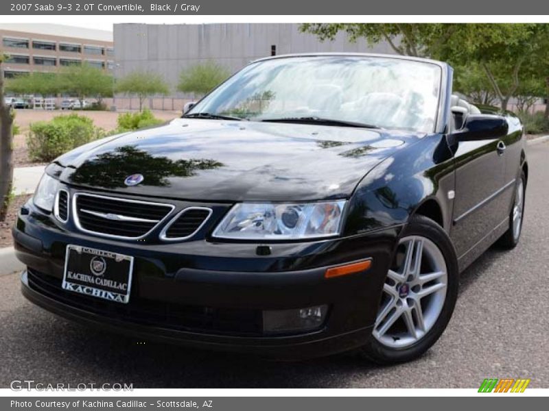 Black / Gray 2007 Saab 9-3 2.0T Convertible