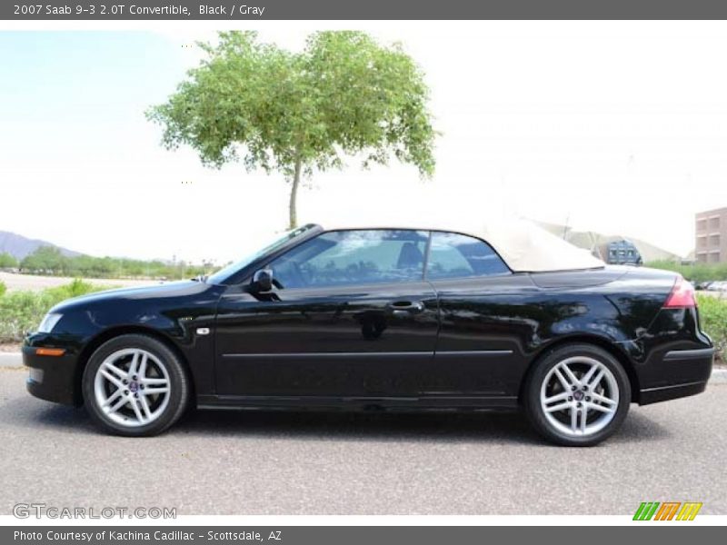 Black / Gray 2007 Saab 9-3 2.0T Convertible