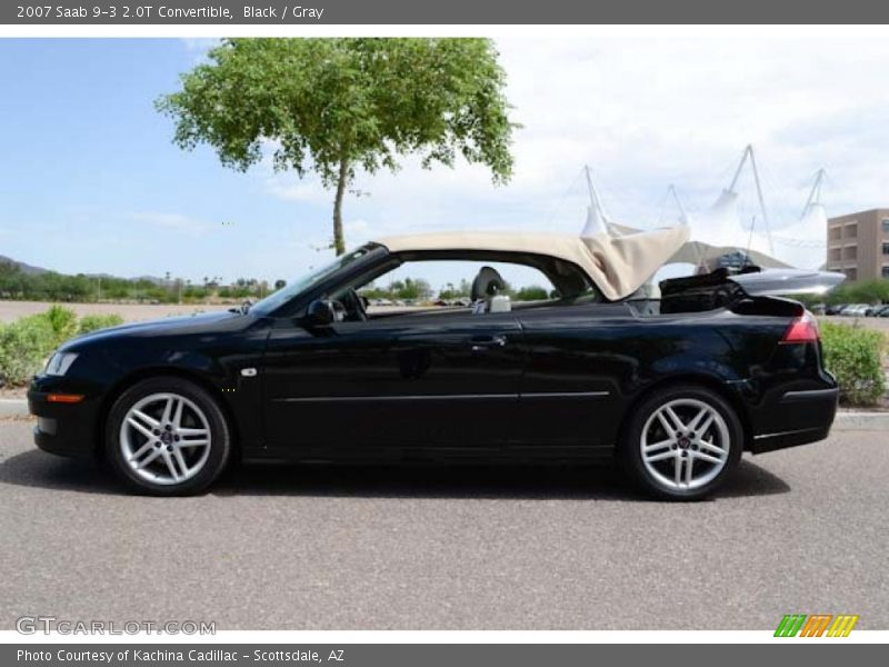 Black / Gray 2007 Saab 9-3 2.0T Convertible