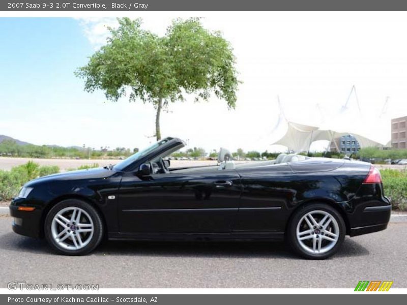 Black / Gray 2007 Saab 9-3 2.0T Convertible
