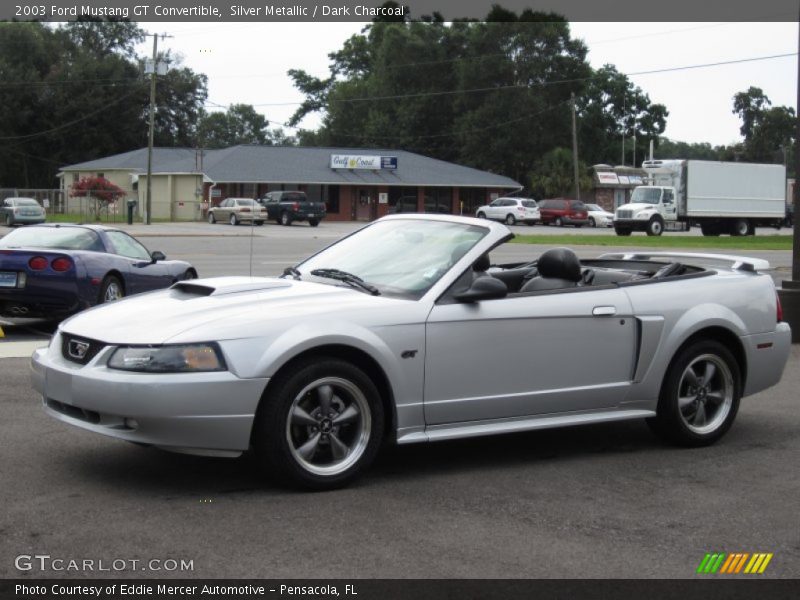 Silver Metallic / Dark Charcoal 2003 Ford Mustang GT Convertible