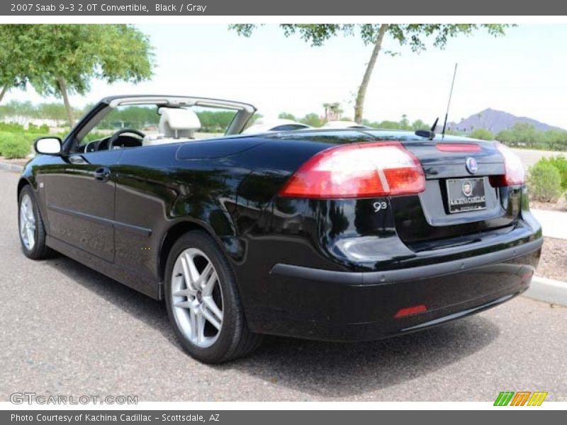 Black / Gray 2007 Saab 9-3 2.0T Convertible