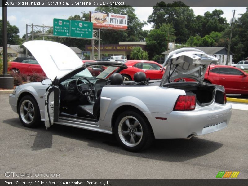 Silver Metallic / Dark Charcoal 2003 Ford Mustang GT Convertible