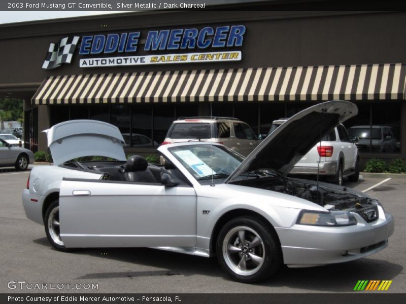 Silver Metallic / Dark Charcoal 2003 Ford Mustang GT Convertible