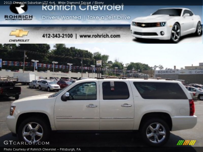 White Diamond Tricoat / Ebony 2013 Chevrolet Suburban LTZ 4x4