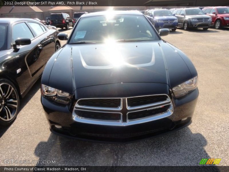 Pitch Black / Black 2012 Dodge Charger SXT Plus AWD