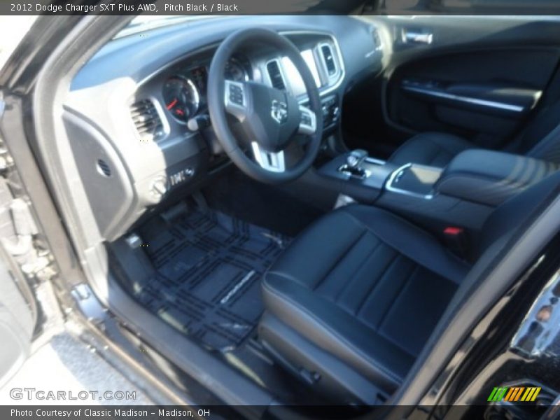 Pitch Black / Black 2012 Dodge Charger SXT Plus AWD