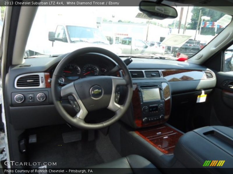 White Diamond Tricoat / Ebony 2013 Chevrolet Suburban LTZ 4x4