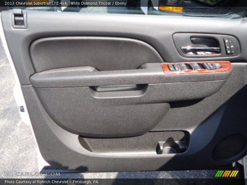 White Diamond Tricoat / Ebony 2013 Chevrolet Suburban LTZ 4x4