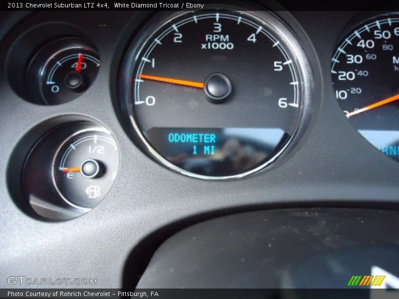 White Diamond Tricoat / Ebony 2013 Chevrolet Suburban LTZ 4x4