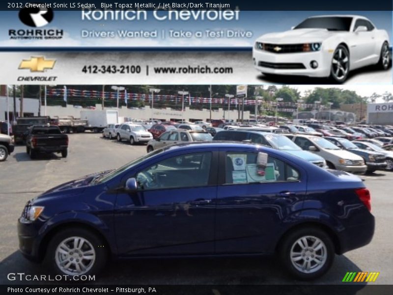 Blue Topaz Metallic / Jet Black/Dark Titanium 2012 Chevrolet Sonic LS Sedan