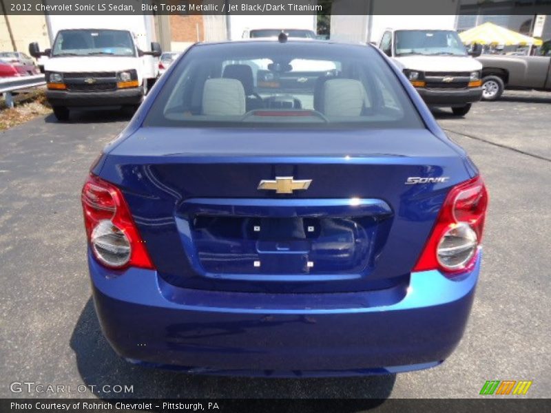 Blue Topaz Metallic / Jet Black/Dark Titanium 2012 Chevrolet Sonic LS Sedan