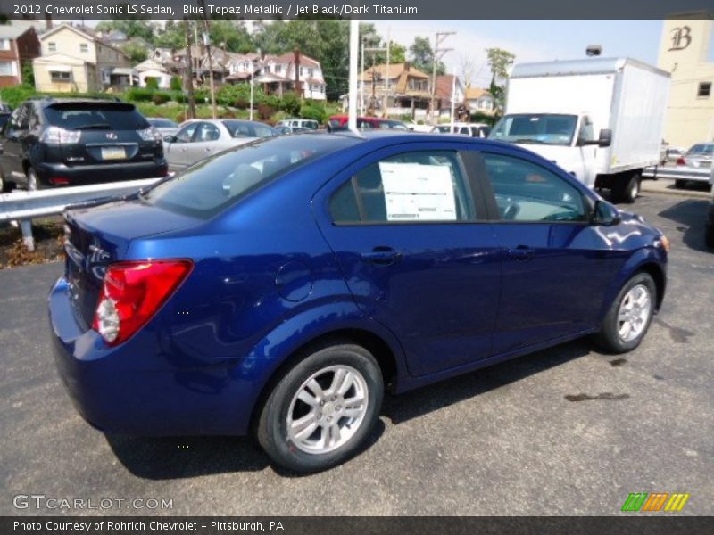 Blue Topaz Metallic / Jet Black/Dark Titanium 2012 Chevrolet Sonic LS Sedan
