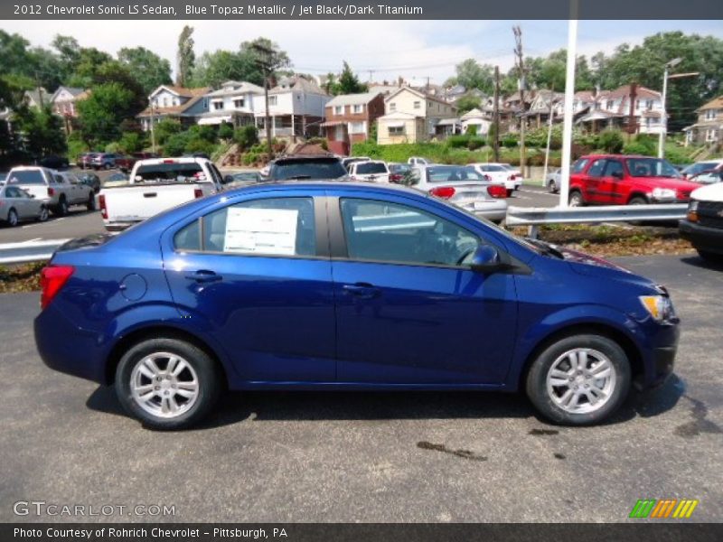 Blue Topaz Metallic / Jet Black/Dark Titanium 2012 Chevrolet Sonic LS Sedan