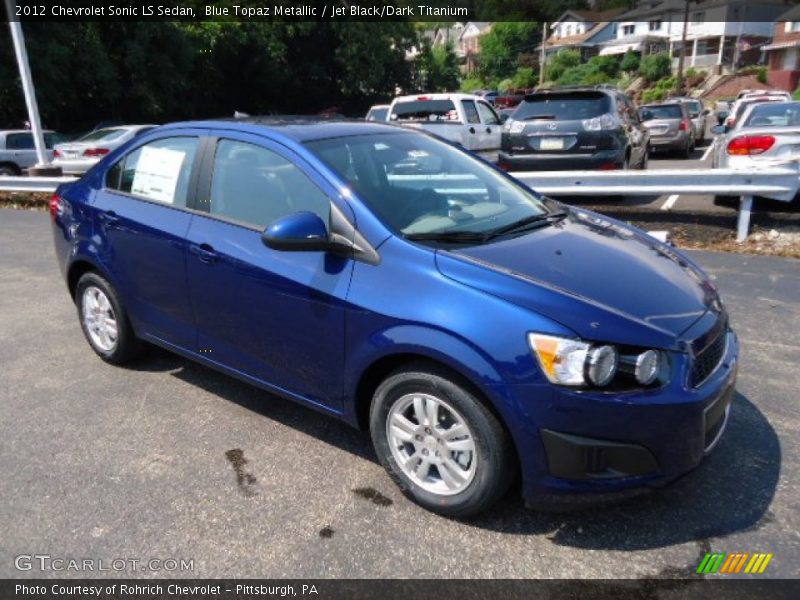 Blue Topaz Metallic / Jet Black/Dark Titanium 2012 Chevrolet Sonic LS Sedan