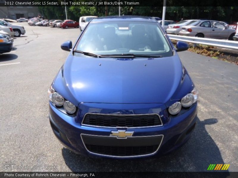 Blue Topaz Metallic / Jet Black/Dark Titanium 2012 Chevrolet Sonic LS Sedan