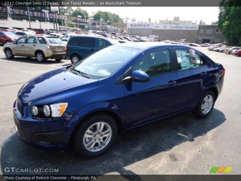 Blue Topaz Metallic / Jet Black/Dark Titanium 2012 Chevrolet Sonic LS Sedan