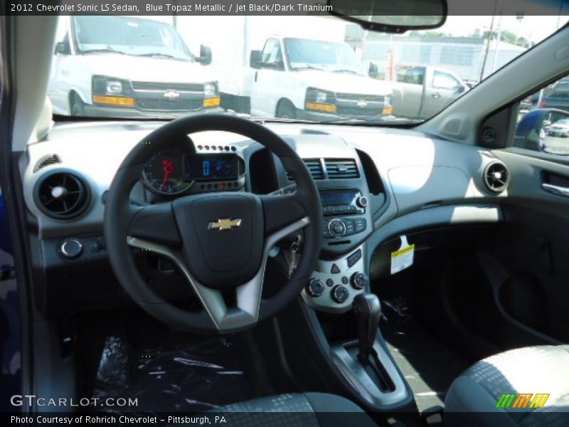 Blue Topaz Metallic / Jet Black/Dark Titanium 2012 Chevrolet Sonic LS Sedan