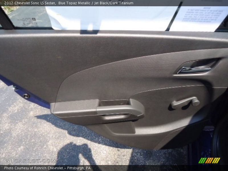 Blue Topaz Metallic / Jet Black/Dark Titanium 2012 Chevrolet Sonic LS Sedan