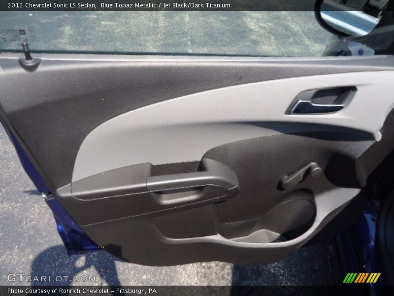 Blue Topaz Metallic / Jet Black/Dark Titanium 2012 Chevrolet Sonic LS Sedan