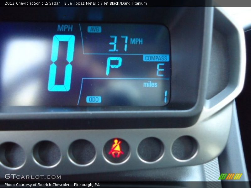 Blue Topaz Metallic / Jet Black/Dark Titanium 2012 Chevrolet Sonic LS Sedan