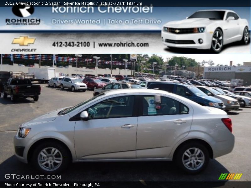 Silver Ice Metallic / Jet Black/Dark Titanium 2012 Chevrolet Sonic LS Sedan