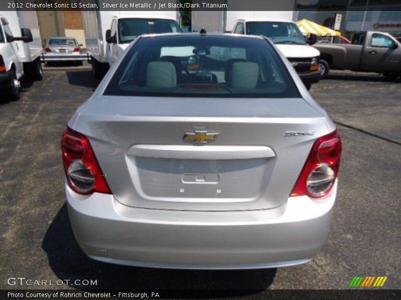 Silver Ice Metallic / Jet Black/Dark Titanium 2012 Chevrolet Sonic LS Sedan