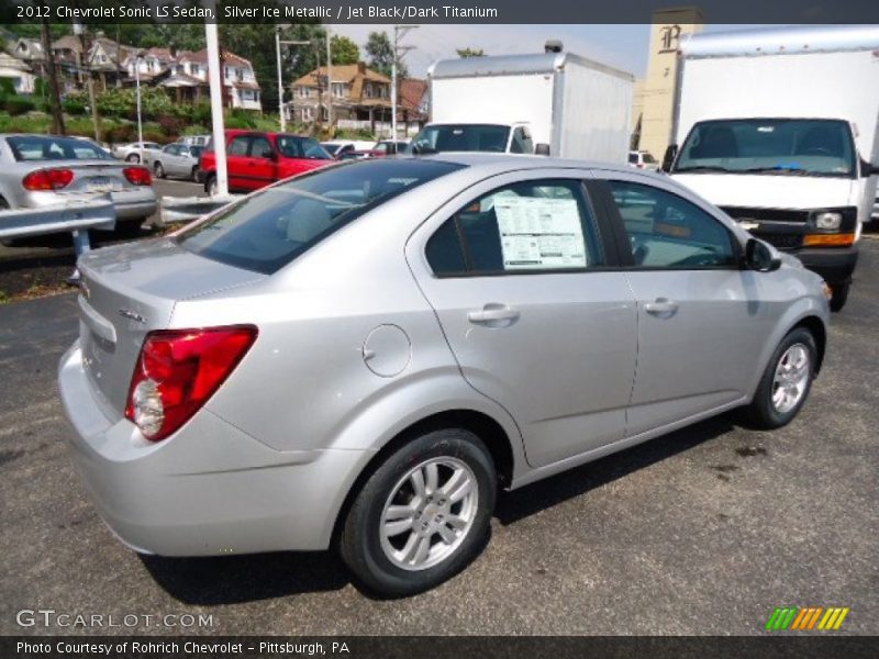 Silver Ice Metallic / Jet Black/Dark Titanium 2012 Chevrolet Sonic LS Sedan