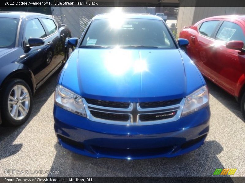 Blue Streak Pearl / Black 2012 Dodge Avenger SXT