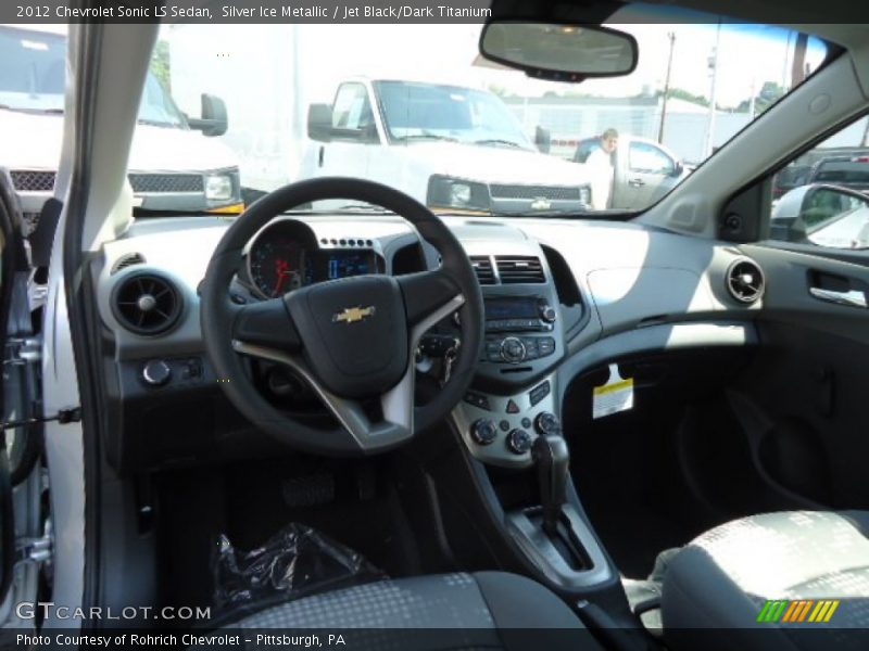 Silver Ice Metallic / Jet Black/Dark Titanium 2012 Chevrolet Sonic LS Sedan