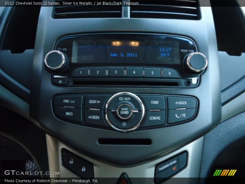 Silver Ice Metallic / Jet Black/Dark Titanium 2012 Chevrolet Sonic LS Sedan