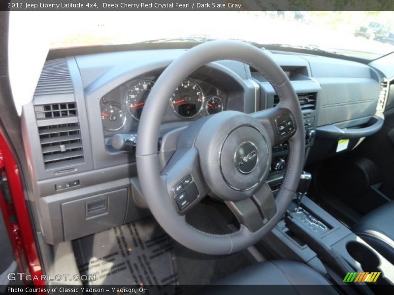 Deep Cherry Red Crystal Pearl / Dark Slate Gray 2012 Jeep Liberty Latitude 4x4
