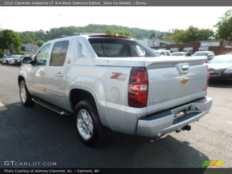 Silver Ice Metallic / Ebony 2013 Chevrolet Avalanche LT 4x4 Black Diamond Edition