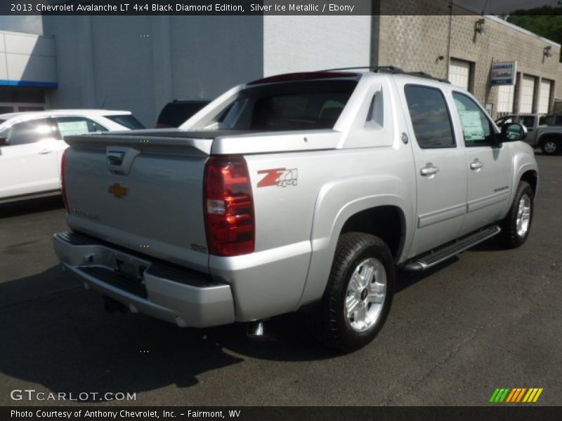 Silver Ice Metallic / Ebony 2013 Chevrolet Avalanche LT 4x4 Black Diamond Edition