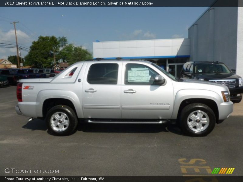 Silver Ice Metallic / Ebony 2013 Chevrolet Avalanche LT 4x4 Black Diamond Edition