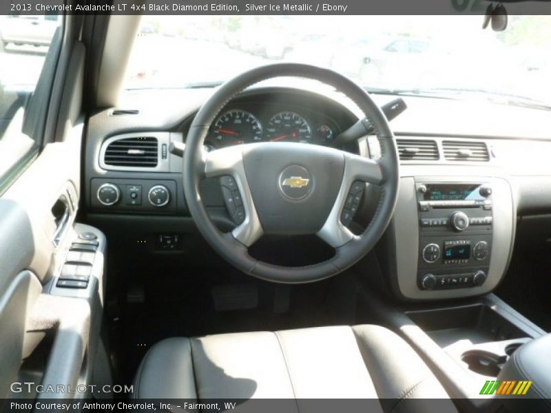 Silver Ice Metallic / Ebony 2013 Chevrolet Avalanche LT 4x4 Black Diamond Edition