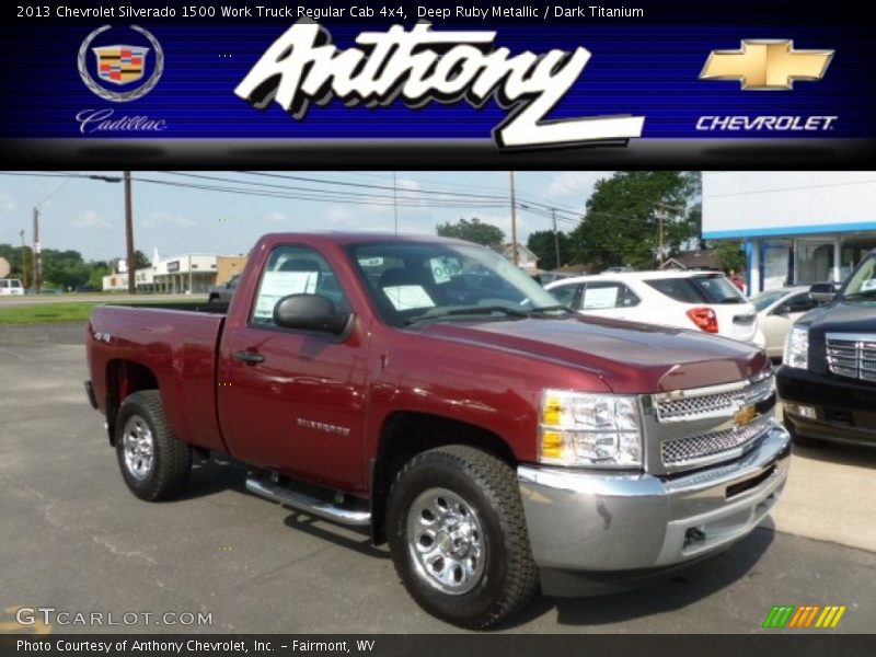 Deep Ruby Metallic / Dark Titanium 2013 Chevrolet Silverado 1500 Work Truck Regular Cab 4x4