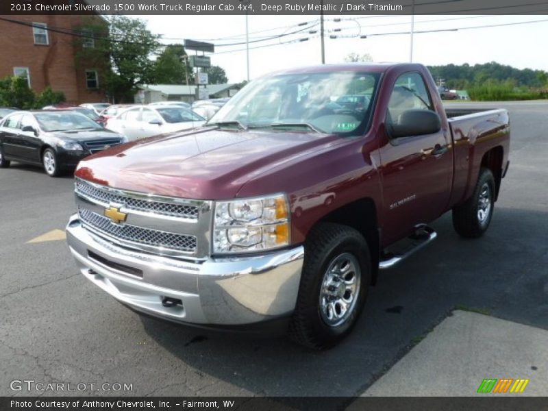 Deep Ruby Metallic / Dark Titanium 2013 Chevrolet Silverado 1500 Work Truck Regular Cab 4x4