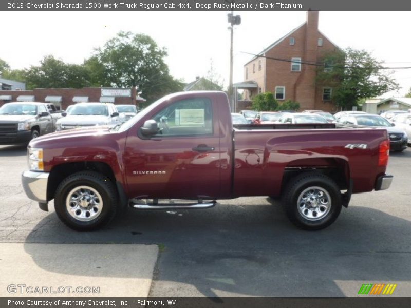 Deep Ruby Metallic / Dark Titanium 2013 Chevrolet Silverado 1500 Work Truck Regular Cab 4x4