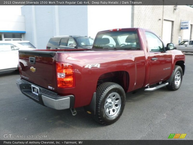 Deep Ruby Metallic / Dark Titanium 2013 Chevrolet Silverado 1500 Work Truck Regular Cab 4x4