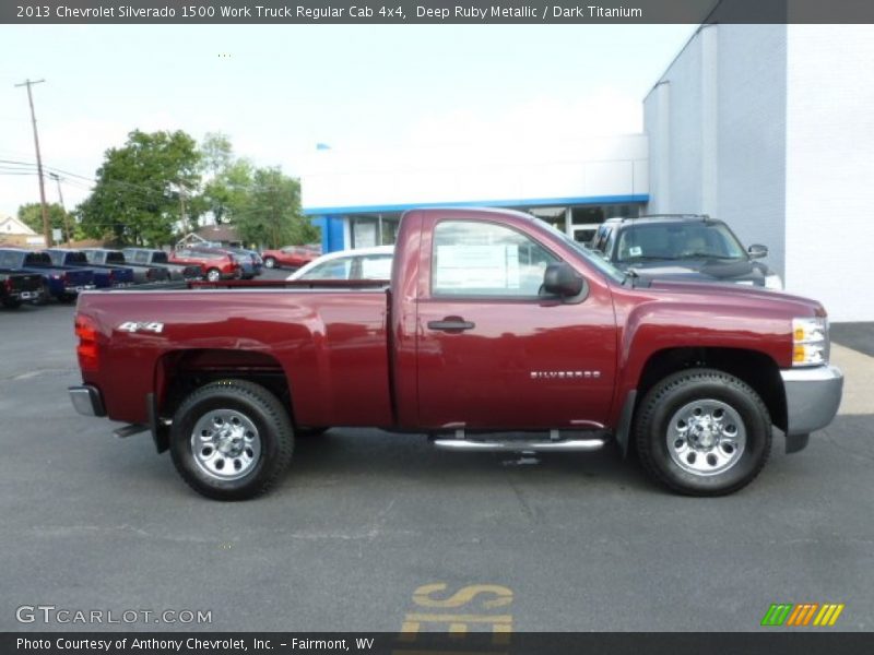 Deep Ruby Metallic / Dark Titanium 2013 Chevrolet Silverado 1500 Work Truck Regular Cab 4x4