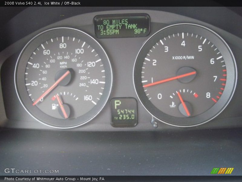 Ice White / Off-Black 2008 Volvo S40 2.4i