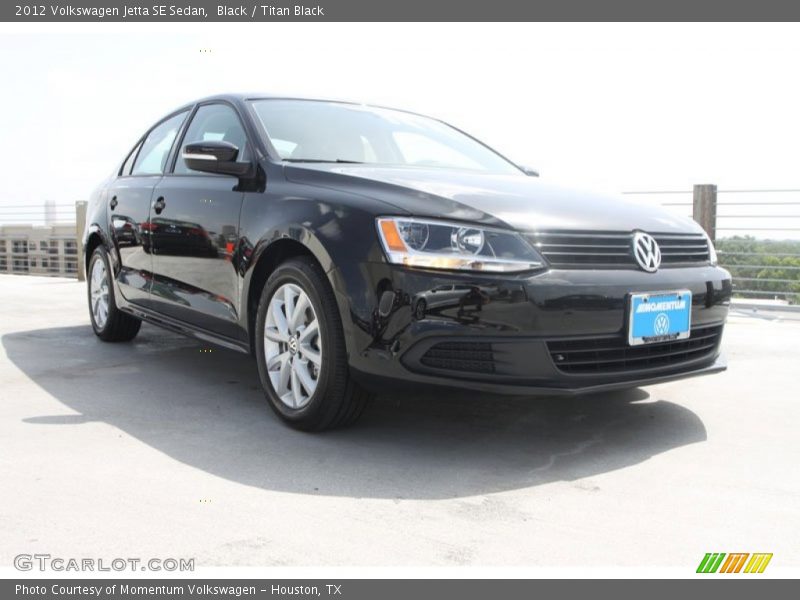 Black / Titan Black 2012 Volkswagen Jetta SE Sedan