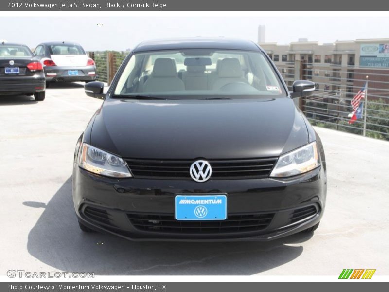 Black / Cornsilk Beige 2012 Volkswagen Jetta SE Sedan